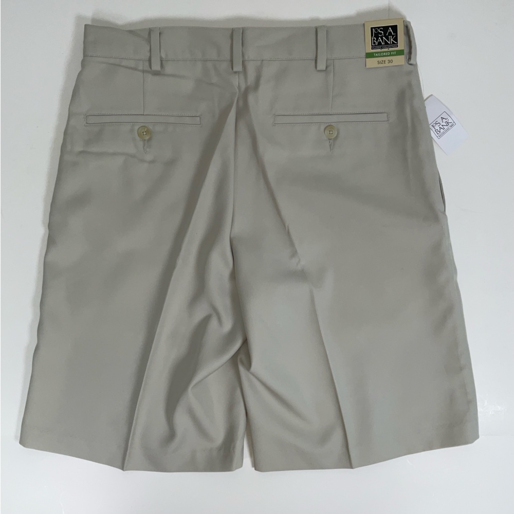 NWT Jos. A. Bank Classic Collection Tailored Fit Chino Dress Shorts‎ Tan 30 X 10 - Picture 5 of 6